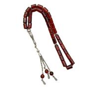 HDOYTXXM Bracelet de prière avec perles de verre cylindriques lisses - 33 comptes - Accessoire léger et élégant - Bracelet Tasbih, taille unique, comme décrit