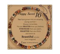 HDOYTXXM Bracelet polyvalent réglable en pierre contient un accessoire de cartes de bénédiction pour adultes tendance recherche expression bracelet bijoux mode, taille unique, comme décrit