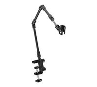 HDOYTXXM Bras de microphone universel, réglage à 5 articulations, design sans ressort, construction en alliage pour des performances silencieuses et durables, pied de microphone