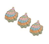 HDOYTXXM Breloque en Forme de Coquille galvanisée sous Vide, Pendentif léger à Huile pour Collier, Artisanat, Accessoires de Fabrication de Bijoux, Fournitures de Fabrication de Bijoux Faites à la
