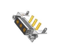 HDOYTXXM Broche courbée 3W3 plaquée or Connecteur en cuivre 40 A Courant Stable