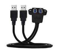 HDOYTXXM Câble d ' extension USB3.0 rapide, câble de données à Double Port pour une connectivité efficace des appareils, Transmission de données rapide, panneau USB