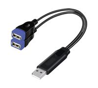 HDOYTXXM Câble d'extension USB Double USB Femmes à USB Mâle Câble pour Alimentation et Transfert de Données Extension USB 20 cm/7 87 pouces