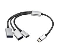 HDOYTXXM Câble répartiteur USB 1 mâle vers 3 femelles USB + USB C Expander Multiport de données Split Adaptateur de port USB Extender pour PC