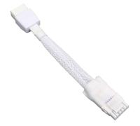HDOYTXXM Câble tressé blanc facile à installer 8 broches vers 16 broches 12 VHPWR pour constructeurs et GPU, un câble GPU stable pour la transmission de courant