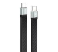 HDOYTXXM Câble USB plat court 40 Gbit/s, vitesse 240 W, alimentation 240 W, prise en charge vidéo 8 K pour alimentation externe et chargement d'ordinateur portable