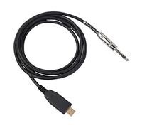 HDOYTXXM Câble USB vers 6, 35 mm avec puce D/A intégrée pour guitare électrique et basse - Câble d'enregistrement USB noir de 2 m/3,0 m