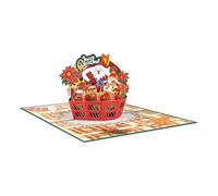 HDOYTXXM Carte de vœux pop-up sur le thème de Noël - Cadeaux faits à la main - Carte postale avec enveloppe et note pour les fêtes - Invitation - Décorations saisonnières