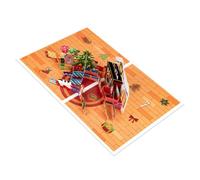 HDOYTXXM Cartes de vœux pop-up différentes maisons de Noël avec maisons de Noël pour des cartes chaudes en papier de bénédiction