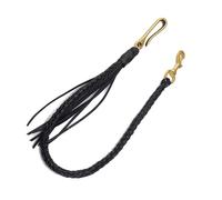 HDOYTXXM Chaîne de pompons en cuir tressé élégant, pompons en cuir tendance, chaîne de pantalon, accessoire de charme pour les amateurs de mode, accessoire de tenue de festival