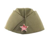 HDOYTXXM Chapeau de bateau russe, chapeau de garnison avec étoile pour les spectacles sur scène et les fêtes de cosplay, couvre-chef pour événements de danse, casquettes de garnison