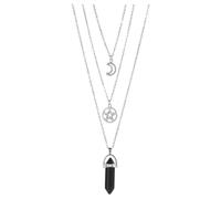 HDOYTXXM Collier avec pendentif en soleil et lune, bijoux gothiques, chaîne de cou à longueur réglable, accessoires pour femmes, chaîne de cou à longueur réglable