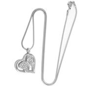 HDOYTXXM Collier de conteneur de Cendres Classique, cœur sculpté en, mémorial pour Animal de Compagnie Perdu, Stockage Familial, honorant la mémoire, Bijoux commémoratifs pour Animaux de Compagnie