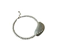 HDOYTXXM Collier de déclaration de coque texturée - Bijou de plage accrocheur - Pendentif à breloques - Collier pour les vacances - Accessoires de vacances - Port de complexe - Couleur, taille unique