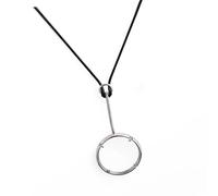HDOYTXXM Collier de loupe en alliage, chaîne réglable, Texture métallique, adapté à la lecture de petits caractères, bijoux élégants, bijoux de loupe minimalistes