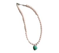 HDOYTXXM Collier de perles acryliques colorées en forme de cœur simple Amour Magie Déclaration Collier court Chaîne de clavicule Bijoux Bijoux