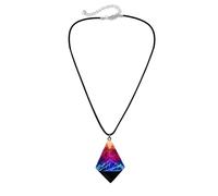 HDOYTXXM Collier délicat avec pendentif Snow Mountain, chaîne de clavicule élégante, parure, monde magique secret à l ' intérieur du collier, pendentif Falling Mountains