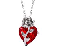 HDOYTXXM Collier gothique avec pendentif rose et cœur - Chaîne réglable - Collier esthétique sombre au quotidien, taille unique, Comme décrit, Comme décrit