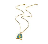 HDOYTXXM Collier léger à longueur réglable, pendentif en forme de fruit, chaîne de clavicule, accessoires tendance pour femmes, accessoire de tenue décontractée, pendentif artisanal goutte d ' huile