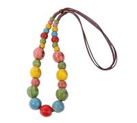 HDOYTXXM Collier plastron en céramique artistique fait à la main Bijou de cou unique Léger Confort pour les tenues quotidiennes Collier en céramique fait à la main