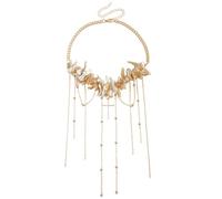 HDOYTXXM Collier ras du cou moderne avec pompons et croix, accessoire pour les amateurs de mode, bijoux de déclaration de mode