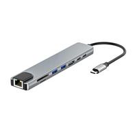 HDOYTXXM Concentrateurs légers de type C USB C vers HDMIS Adaptateur HDMIS 4K Connectivité multiple pour réseau rapide Office Travel 100 Mbit/S