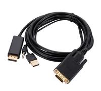 HDOYTXXM Connecteur VGA vers DisplayPort pour ordinateur de bureau, cartes graphiques et ordinateurs portables, synchronisation vidéo VGA vers adaptateur DP