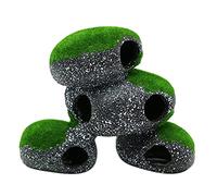 HDOYTXXM Décoration d'aquarium, grottes rocheuses pour crevettes, barbelles, cachette, niche, cachette pour poissons territoriaux, 5 motifs, Betta Fish Shelter Stone