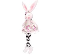 HDOYTXXM Décorations de Pâques Lapin Peluche Lapin Lapin Peluche Jouet Rayures Lapins Assis, Bijoux de Poupée