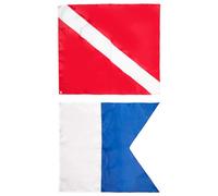 HDOYTXXM Durabilité Drapeaux d ' Alerte de plongée en apnée Drapeaux d ' Alerte de sécurité Équipement de plongée sous-Marine pour Kayaks de pêche sous-Marine Drapeau d ' Avertissement de sécurité