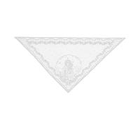 HDOYTXXM Écharpe de rue simple Foulard réglable Triangles brodés libres pour cérémonies religieuses et triangles de port quotidiens Dentelle, Blanc., taille unique
