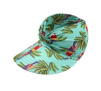 HDOYTXXM Élégant chapeau imprimé léopard femmes queue de cheval séchage rapide pour l'extérieur plage sport soleil protection réglable, Lake Green Parrot, taille unique