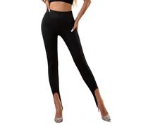 HDOYTXXM Filles Femmes Étriers Collants Pure Soie Bas Contrôle Haut Collants Danse Douce Pour Ballet Gymnastique École, d, L
