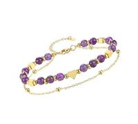 HDOYTXXM Liebsthema Bracelet double couche avec pendentif en forme de cœur en pierre précieuse naturelle - Cadeau pour femme