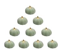 HDOYTXXM Lot de 10 citrouilles artificielles en mousse verte Décoration pour Thanksgiving Halloween Panier de mariage Présentoir pour décoration de cuisine