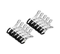 HDOYTXXM Lot de 10 clips de bâche de piscine coupe-vent en acier inoxydable, pinces à ressort, fixations avec poignées en plastique, faciles à utiliser, clip à ressort robuste et coupe-vent