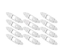 HDOYTXXM Lot de 12 pinces pour corps d'éclairage extérieur, construction en plastique et métal pour terrasse, support de lumière de sécurité, lampes résistantes aux intempéries