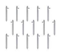 HDOYTXXM Lot de 15 barrettes à ressort gauche pour enlever le kit de sangle d'outils de réparation et de retrait de bracelet en acier inoxydable, 14 mm.