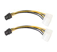 HDOYTXXM Lot de 2 câbles de colonne d'alimentation PCI E 6 broches vers 4 broches pour carte graphique PCIe PCI pour Express Converter Line
