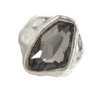 HDOYTXXM Lot de 2 colliers irréguliers en acrylique moderne, ensemble de bijoux, bagues pour usage quotidien, cadeaux de fête, ensemble d ' accessoires tendance en diamants noirs