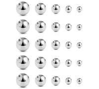 HDOYTXXM Lot de 25 boules de rechange en alliage - Accessoire de piercing tendance - Texture boule - Parfait pour la pièce de rechange d'un bijou de corps
