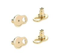HDOYTXXM Lot de 4 fermoirs de Boucles d ' Oreilles sécurisés en Forme de cœur de Bijoux Lourds Oreilles Tombantes Goujons de Construction Robustes en cuivre Mécanismes de Verrouillage des Boucles