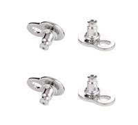 HDOYTXXM Lot de 4 fermoirs de Boucles d ' Oreilles sécurisés en Forme de cœur de Bijoux Lourds Oreilles Tombantes Goujons de Construction Robustes en cuivre Mécanismes de Verrouillage des Boucles