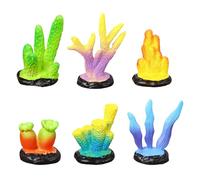 HDOYTXXM Lot de 6 coraux artificiels de couleur claire pour les amateurs d'aquarium et de décoration d'intérieur Décoration détaillée et résistante à la décoloration