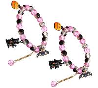 HDOYTXXM Lot de bracelets en perles fantômes pour fête costumée d'Halloween, bijoux élastiques, collection cadeau pour filles, bracelets d'Halloween, taille unique, comme décrit