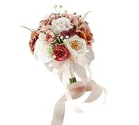 HDOYTXXM Magnifique bouquet de fleurs multicolores, élégance unique, accents doux pour des fêtes inoubliables, fleur en soie