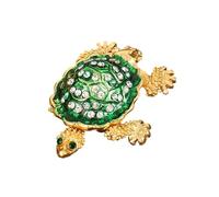 HDOYTXXM Mallette de rangement portative de bijoux de tortues avec mécanisme de verrouillage Construction en métal pour l ' organisation de protection organisateurs en alliage