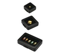 HDOYTXXM Mallette de rangement pratique pour bijoux avec cadre en métal renforcé et verre comme solution de rangement pour surfaces d'affichage transparentes
