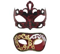 HDOYTXXM Masque de mascarade pour couple marié - Yeux à paillettes - Demi-visage - Costume pour hommes - Halloween - Couples de mariage - Fête à thème