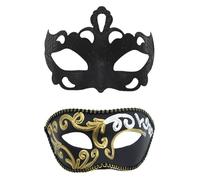 HDOYTXXM Masque de mascarade pour couple marié - Yeux à paillettes - Demi-visage - Costume pour hommes - Halloween - Couples de mariage - Fête à thème